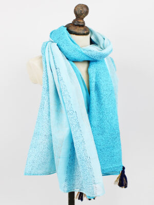 PG1508 BLOCK PRINTED COTTON SCARF (100 x 180cm)