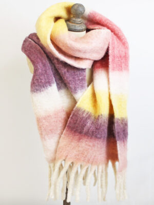 .PK6301 SOFT RECYCLED POLYESTER SCARF (40 x 180cm) - PINK MIX