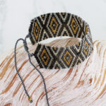 PP6206GY BEADED AZTEC BRACELET (ADJUSTABLE)