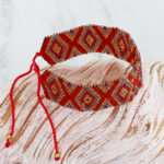 PP6206R BEADED AZTEC BRACELET (ADJUSTABLE)