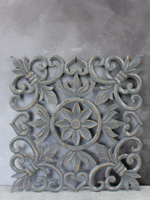 PY6101GY LARGE SQUARE CARVED PLAQUE (40cm x 40cm)