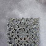 PY6102GY SMALL SQUARE CARVED PLAQUE (30cm x 30cm)