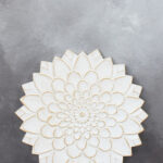 PY6106W ROUND CARVED LOTUS PLAQUE (30cm Diam)