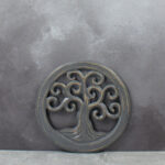 PY6108GY SMALL ROUND TREE OF LIFE PLAQUE (20cm Diam)