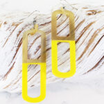 RA1004Y RESIN & HORN OPEN EARRINGS