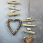 RC6101N MIXED SET/2 WOODEN HEART GARLANDS