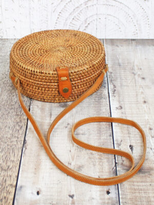 RN1501N ROUND BASKET BAG WITH BATIK FABRIC LINING