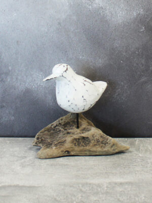 RT6109W SINGLE WOODEN BIRD ON NATURAL ROOT BASE