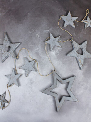 RT6111GY LONG MIXED SHAPE STAR GARLAND