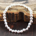 SP105D ELASTICATED DISC BRACELET [SILVER PLATE]