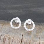 SP210R SIMPLE RING STUD EARRINGS [SILVER-PLATE]