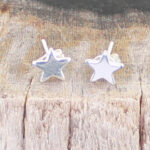SP210S SIMPLE STAR STUD EARRINGS [SILVER-PLATE]