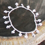 SP338 ELASTICATED HEART CHARM BRACELET [SILVER PLATE]