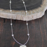 SP401H DELICATE HEART NECKLACE ON CHAIN [SILVER-PLATE]