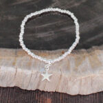 SP404S ELASTICATED BRACELET WITH STAR CHARMS [SILVER-PLATE]