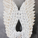 TD6201W LARGE CARVED WOODEN ANGEL WINGS