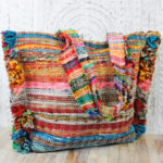 UD1301A UPCYCLED SARI FABRIC SHOPPER