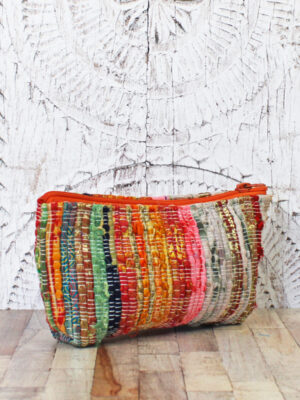 UD1304A UPCYCLED SARI FABRIC PURSE