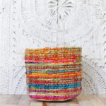 UD1305A UPCYCLED SARI FABRIC PLANTER