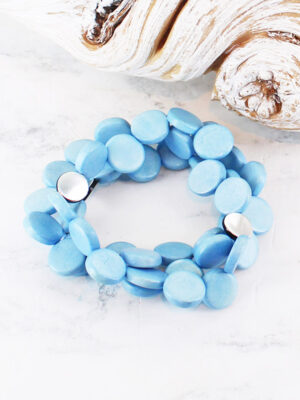 .UJ1407 SET/3 ELASTICATED DISC BRACELETS