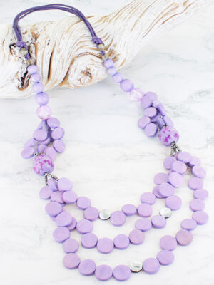 .UJ1419 MULTI-STRAND DISC NECKLACE
