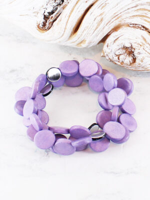 .UJ1421 SET/3 ELASTICATED DISC BRACELETS