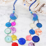 UJ1513 SHELL & COCONUT DISC NECKLACE