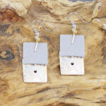 UJ1529 OVERLAPPING LEATHER EARRINGS
