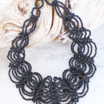 ZN6401BL BEADED LACE NECKLACE