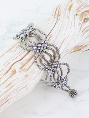 ZN6402GY BEADED LACE BRACELET